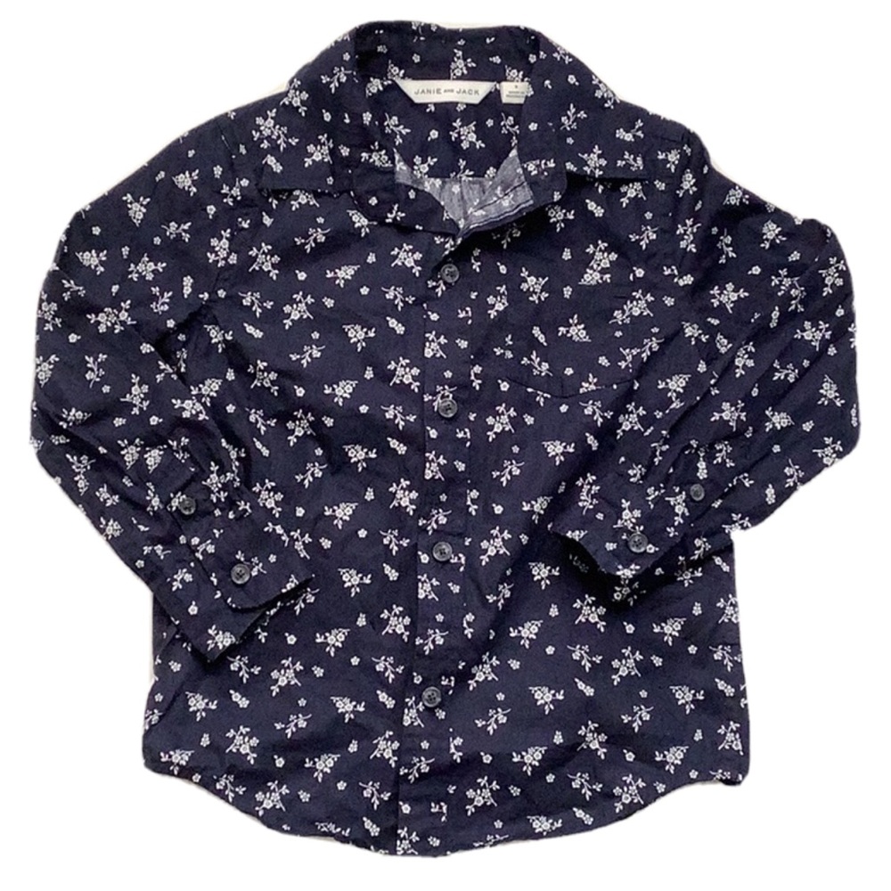 Janie and Jack Boy’s Shirt Navy Blue/ Size: 3